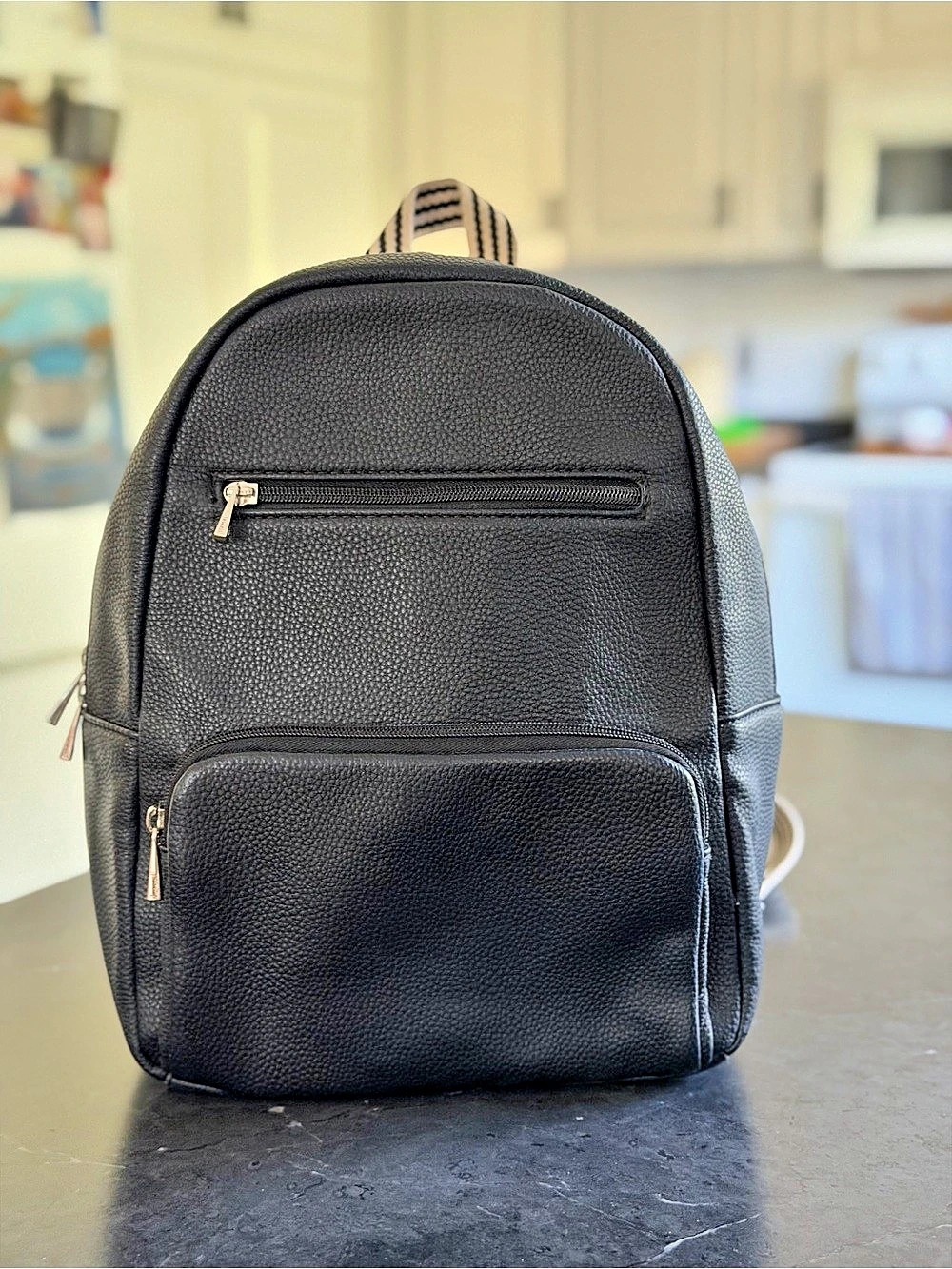 Thirty One Striped Strap Backpack in Black & White Like New